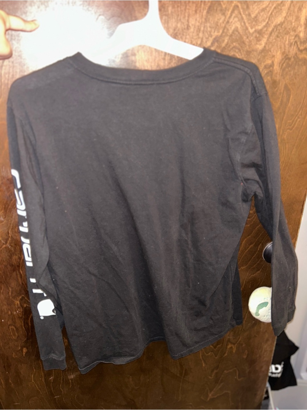 Carhartt Black Long Sleeve Tee with Sleeve Graphic